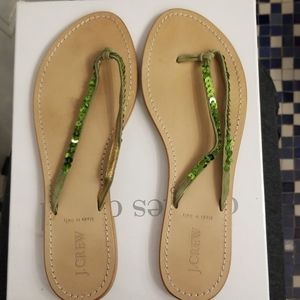 J Crew genuine leather size 10 flip flop